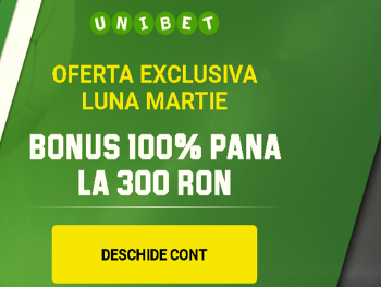 Bonus Exclusiv in luna martie de la Unibet