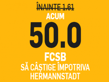 Ultima zi de septembrie aduce si o cotă de 50.00 în loc de 1.61