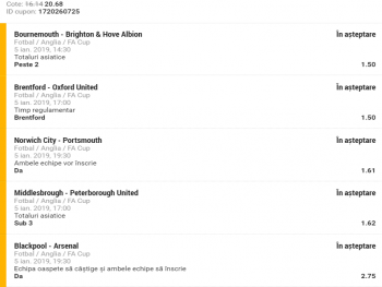 Bilet de cota 20+ din FA Cup! Vezi cele 5 meciuri