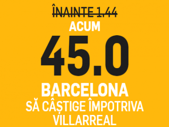 Cota 45.00 în loc de 1.44 pentru un nou pas spre titlu