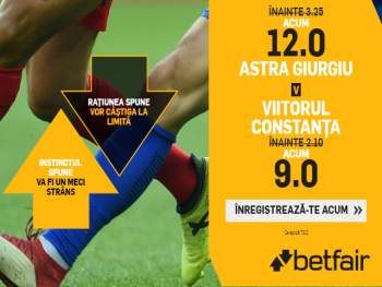 Finala Cupei Romaniei: VALUE-BET de cota 9.00 sau cota 12.00, ce preferi?