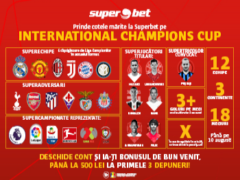 SUPERPARIURI PE SUPERMECIURILE DE LA INTERNATIONAL CHAMPIONS CUP