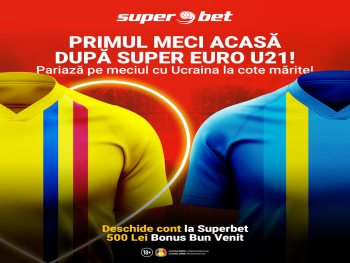 Momentul revanșei pentru generația 1998, în fața Ucrainei! Profită acum de surprizele oferite de Superbet pentru partida România U21-Ucraina U21