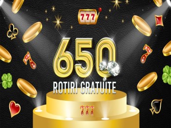Încasează 650 de rotiri GRATUITE și Fără Depunere! Distrează-te fără risc!