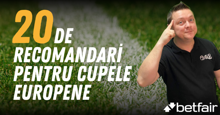 20 de recomandări pentru meciurile de cupe europene 1-4 noiembrie 2022