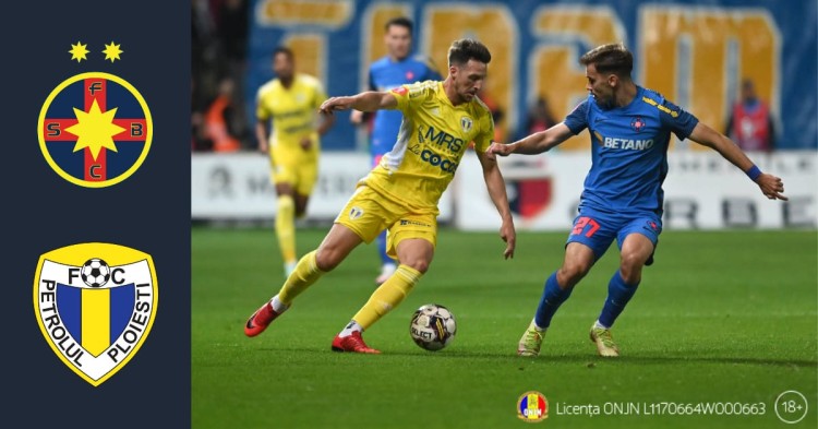 FCSB, favorită cu Petrolul. Betano îți oferă Câștigul Șansă