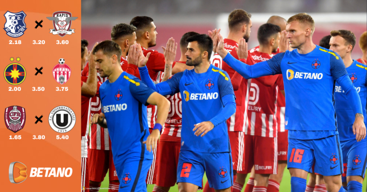 Ultima etapă din Liga 1 îți aduce Mega Cote pe Betano, cu dublarea sau triplarea mizei