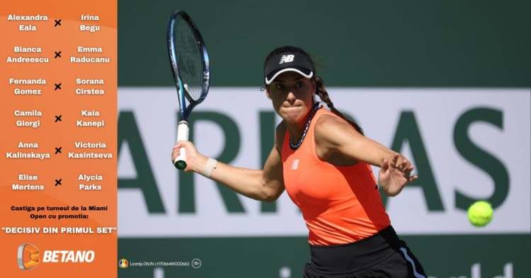 Ziua româncelor, marți, la Miami Open plus un duel mult așteptat între Andreescu și Răducanu