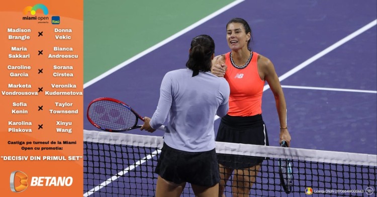 Deja vu pentru Sorana Cîrstea. Un nou duel cu Caroline Garcia de această dată la Miami