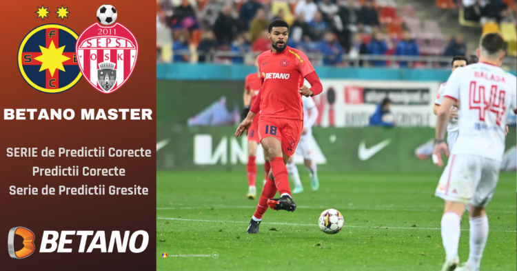 Meciul Sepsi – FCSB închide etapa a doua din playoff cu un duel al predicțiilor în Betano Master