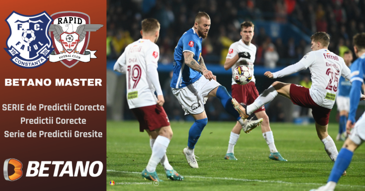 Farul – Rapid, meciul zilei de sâmbătă în Playoff. O partidă care se joacă și în Betano Master