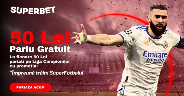 Castiga 50 de LEI PARIU GRATUIT cu meciurile din semifinalele UEFA Champions League