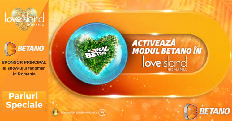 Betano activează Modul Distracției în Love Island România și devine sponsorul principal al show-ului fenomen în România