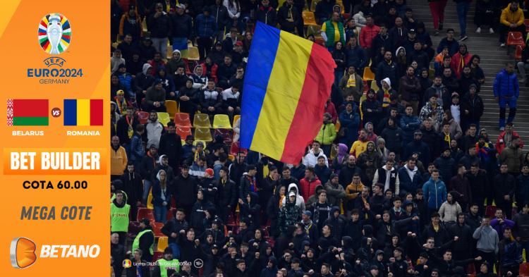 Toate pariurile preferate sunt pe același bilet la Belarus – România, cu Bet Builder, pe Betano!