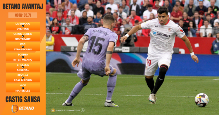 Profită de oferta Câștig Șansă oferită de Betano la meciurile din fotbalul european