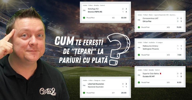 CUM te ferești de "țepari" la pariuri cu plată