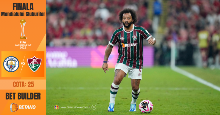 Cota 25 pe Betano, cu Bet Builder, la finala Mondialului Cluburilor dintre Manchester City și Fluminense