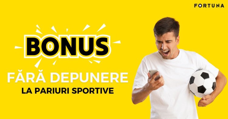 Joacă la pariuri cu 100 de Lei BONUS FĂRĂ DEPUNERE de la Fortuna!