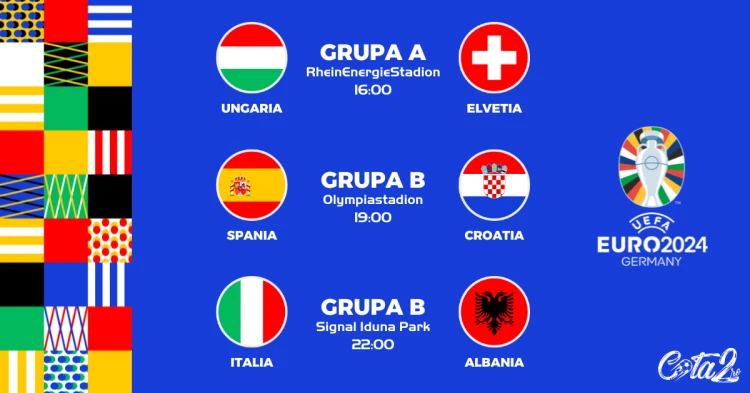 Ponturile zilei de la EURO - 15 Iunie 2024