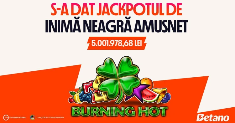 Jackpot de 1 milion de euro, câștigat în Cazinoul Betano: „Am crezut că erau 100.000, nu 1 milion!”
